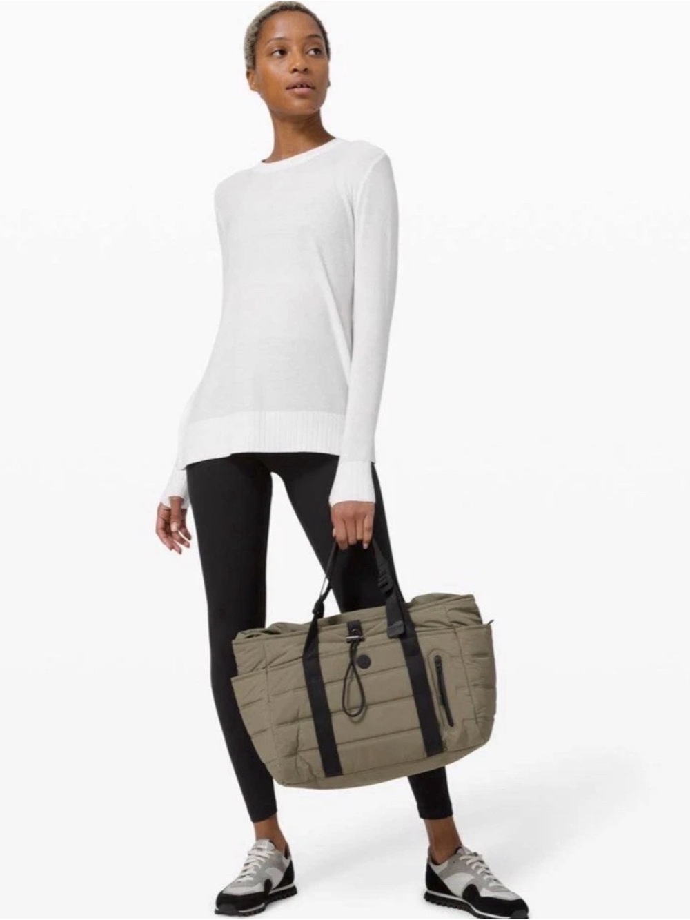 Lululemon Women’s Sincerely Yours Knit Open Back Sweater In White Athleisure-4